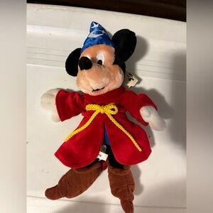 Walt Disney World Sorcerer Mickey Mouse Bean Bag Plush 13''